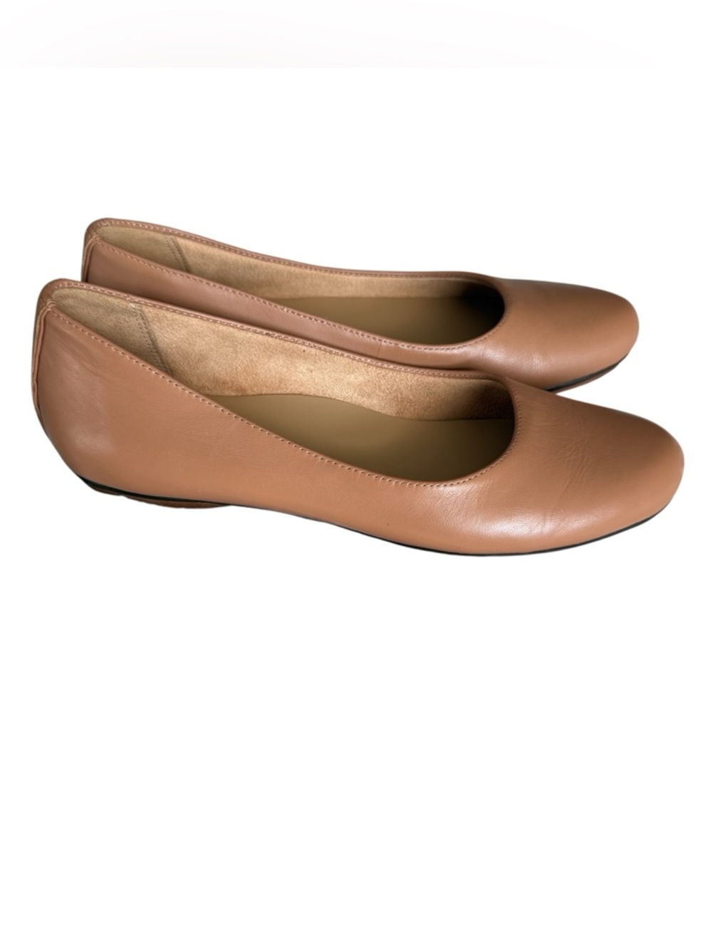 Naturalizer Tan Maxwell Ballet Flats Slip On Genuine Leather 7.5 Narrow